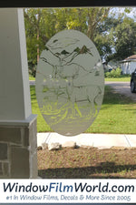 Oval Deer Scene | (Static Cling) - Image 7