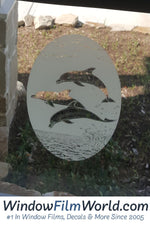 Oval Dolphins Jumping | (Static Cling) - Image 8