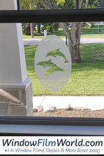 Oval Dolphins Jumping | (Static Cling) - Image 7