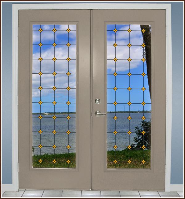 Monterey Sun Stained Glass | Clear (Static Cling) - Window Film World
