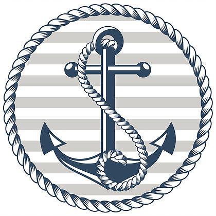 Anchor Glass Door Decal (5.75