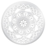 White and Clear Mandala Glass Door Decal (5.75