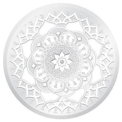 White and Clear Mandala Glass Door Decal (5.75