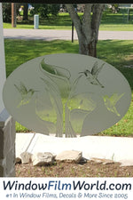 Oval Lily and Hummingbird Horizontal | Static Cling - Image 6