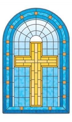 Grace | Privacy Stained Glass (Static Cling) - Window Film World