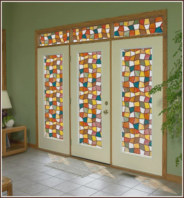 Stained Glass Window Film Rolls | Faux Leaded Colorful Decorative Films